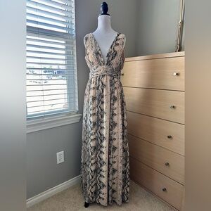 knee length dresses for ladies Snake Print Maxi Shirt Dress  Heidi Klein